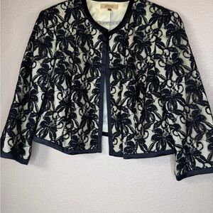 Kasper Black Floral Lace Women's Blazer